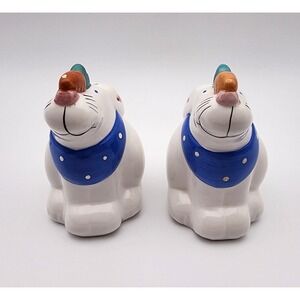 COCO DOWLEY ‎ Easter Bunny  Rabbit W/Carrot On Nose Salt Pepper Shakers Vintage